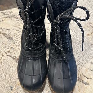Tommy Hilfiger Black Lace Up Boots